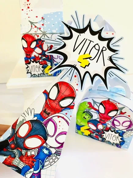 Kit 60 Lembrancinhas Homem Aranha