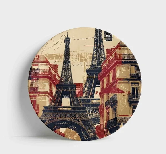 Prato Porcelana Paris 21cm - Torre Eiffel e Arquitetura