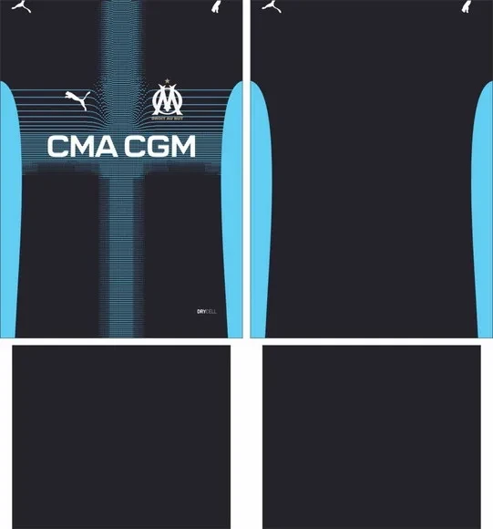 Arte Vetor Camisa Olympique Marsella Visita 2025-2026