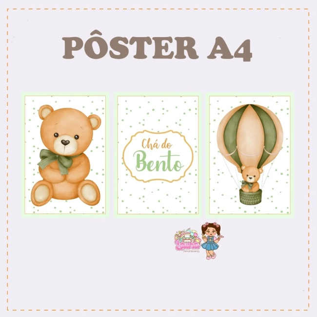 Kit Festa Só Um Bolinho CHÁ DE BEBÊ VERDE - Decoração de Festa