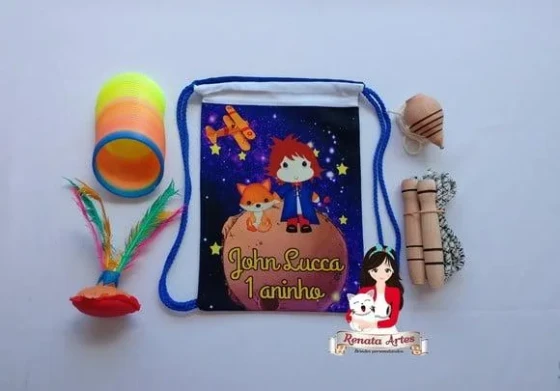 Mochila Boa Infância Tema Pequeno Príncipe