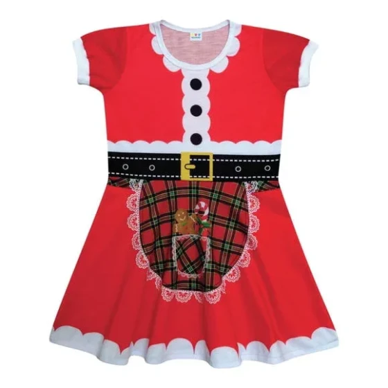 Vestido Infantil Mamãe Noel