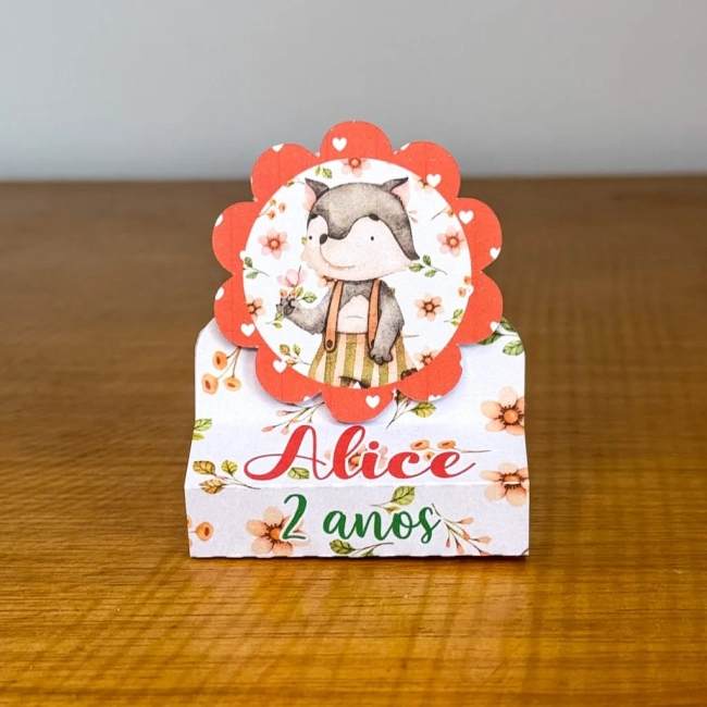 PEGUE E MONTE - Porta Bis Duplo Personalizados CHAPEUZINHO VERMELHO - Decoração de Festa | Lembrancinhas | Aniversário | Personalizados