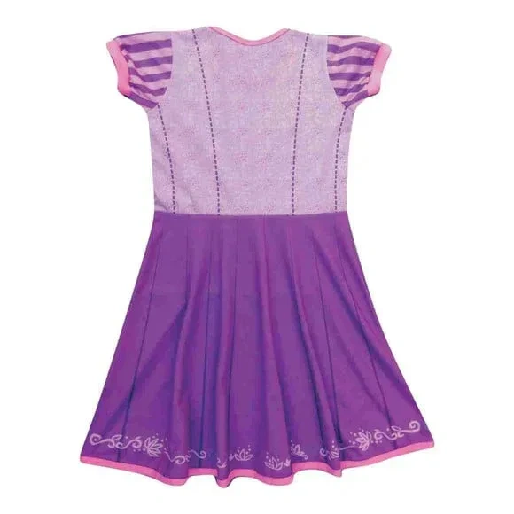 Vestido Infantil Inspirado na Rapunzel