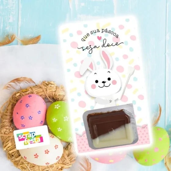 Card com Ducrem/nucita Chocolate com Avelã Festa Páscoa Cute