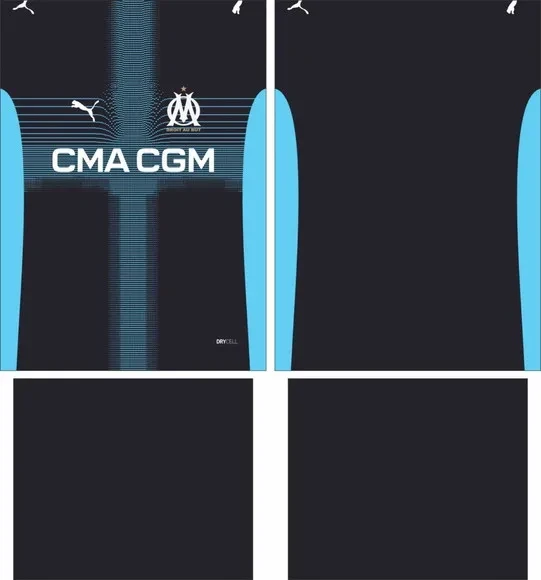 Arte Vetor Camisa Olympique Marsella Visita 2025-2026