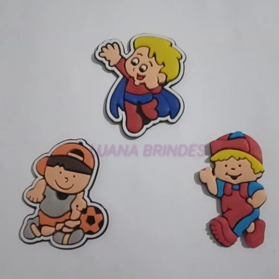 Apliques Emborrachado de Meninos Variados - pct c/ 9 unid