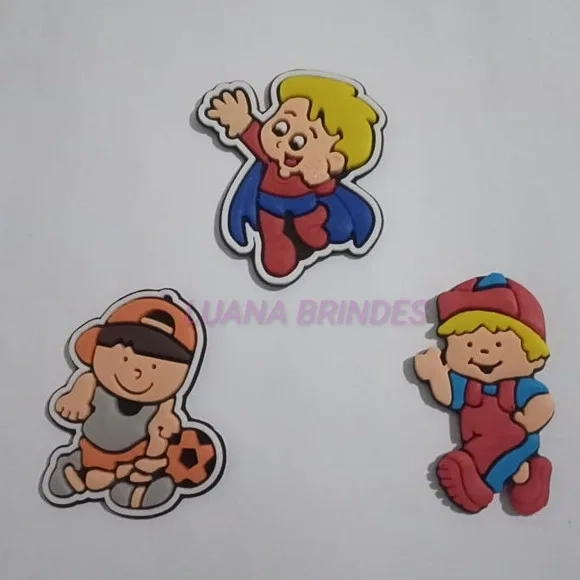 Apliques Emborrachado de Meninos Variados - pct c/ 9 unid