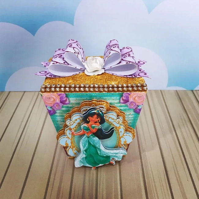 Kit 30 Lembrancinhas Personalizadas Aladim e Jasmine