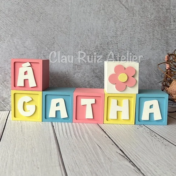 Candy Colors - Cubos 6x6 Decoração Bebê - Cubos Ts