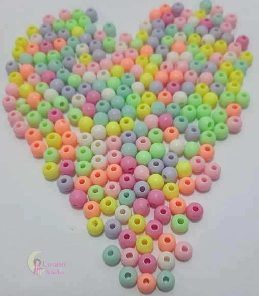 Bolinha Acrílica Colorida 6mm Pacote com 23 Gramas