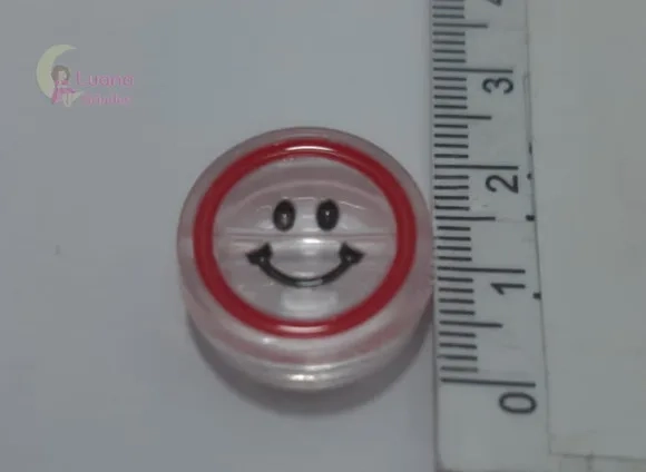 Carinha Sorridente de Acrílico c/furo passante-pct c/6 uni