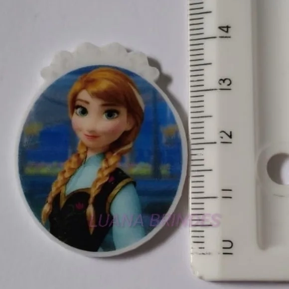 Kit Princesa Ana Aplique e Pingente de acrílico 3 Kits