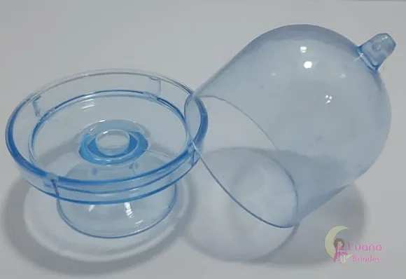 Mini Cúpula Azul Claro de Acrílico - pct c/6 unidades