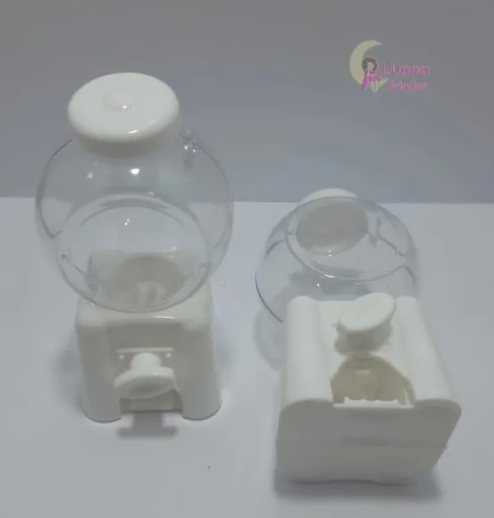 Baleiro Candy Machine Branco - 10cm - pct c/2 unid
