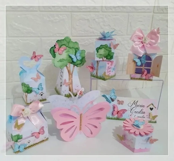 Kit 60 Lembrancinhas Jardim Encantado