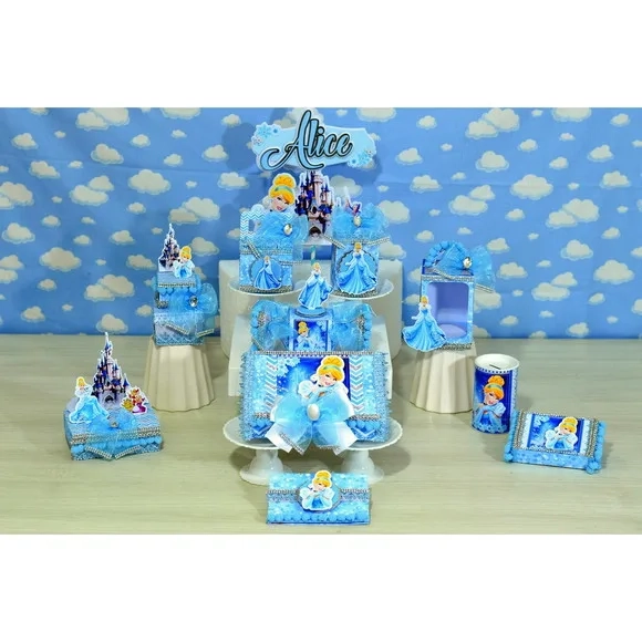 Kit 60 Lembrancinhas Cinderela