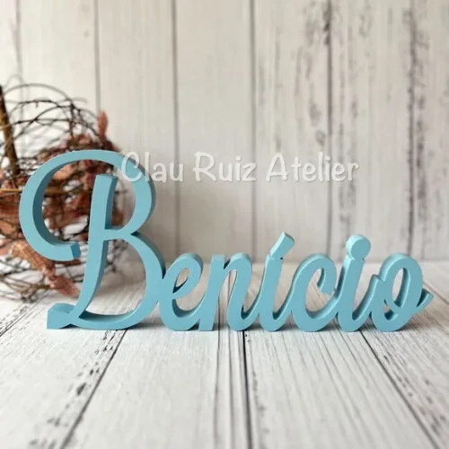 Nomes de mdf Linha Cursiva- Decoração Bebê