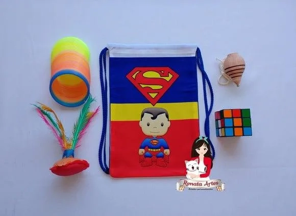 Mochila Brinquedos Retrô Tema Super Man