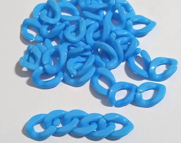 Elo para Corrente de Plástico Azul (19mm) - 100 Unid