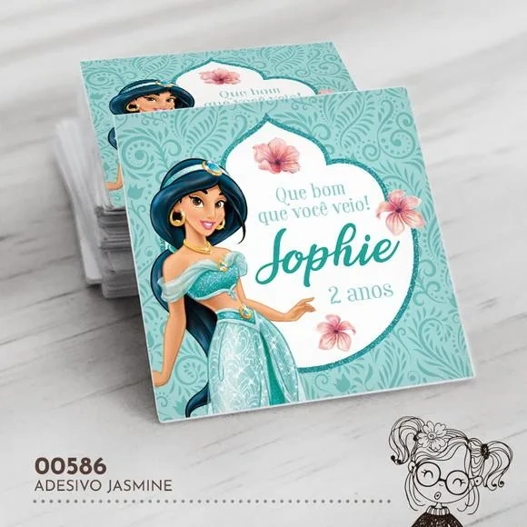 Adesivo Quadrado Jasmine - 00586