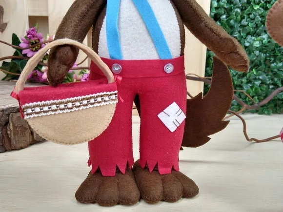 Lobo Mau da Chapeuzinho em Feltro - 28 Cm* Chamar Chat