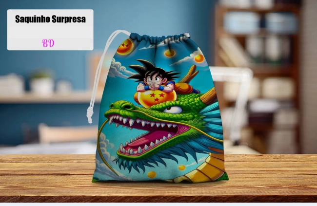 Saquinho Supresa para lembrancinhas do Dragon Ball