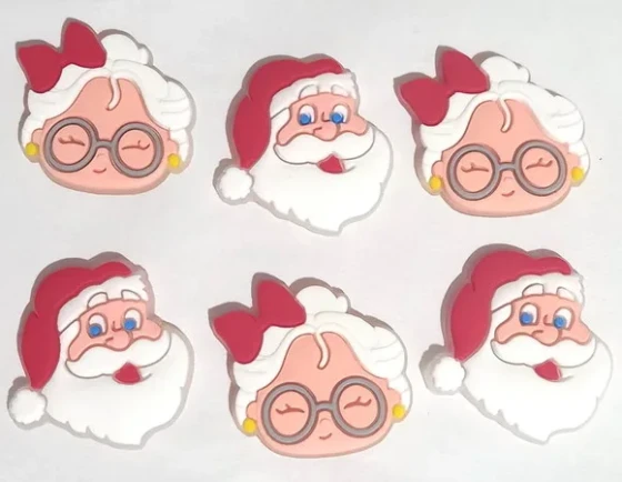 Apliques de Natal Emborrachados - 6 Unidades
