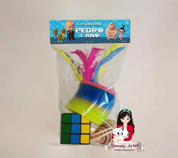Kit Brinquedos Retrô Tema o Poderoso Chefinho