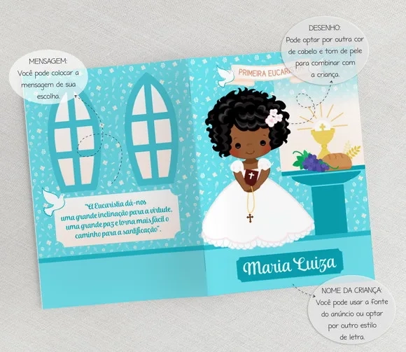 Livro De Orações - Lembrança Comunhão Cálice Tifany