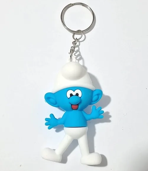 Chaveiro Smurf Emborrachado Pacote com 2 Unidades