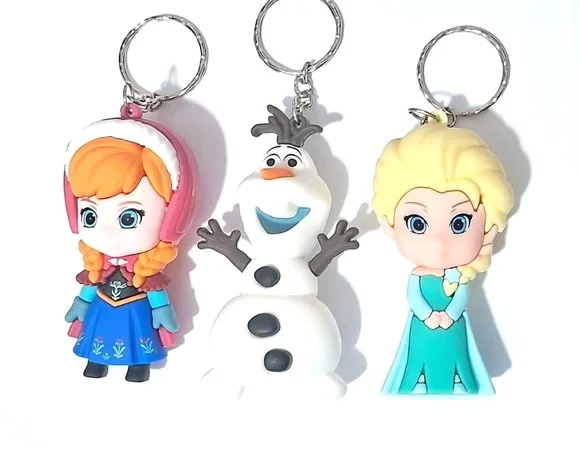 Chaveiro Frozen 3d Emborrachado 6,5cm Pacote com 3 Unidades