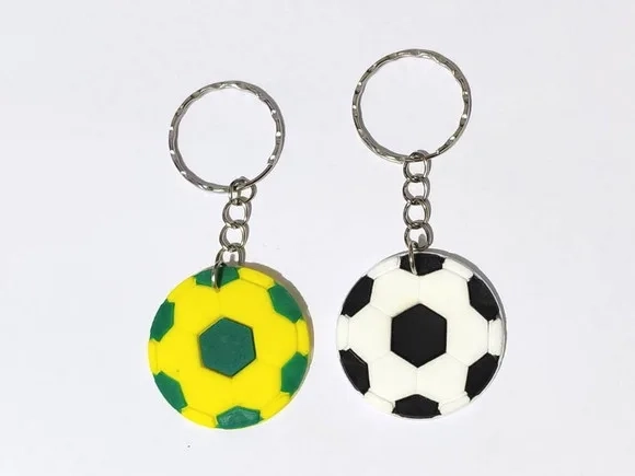 Chaveiro Bola de Futebool 3,5cm Pacote com 6 Unidades