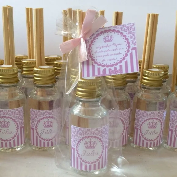Lembrancinha Maternidade Mini Aromatizador Coroa Rosa