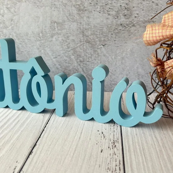 Nomes de mdf Linha Cursiva- Decoração Bebê