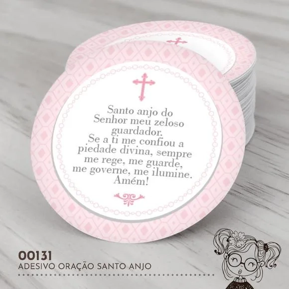 Adesivo Redondo Santo Anjo - 00131
