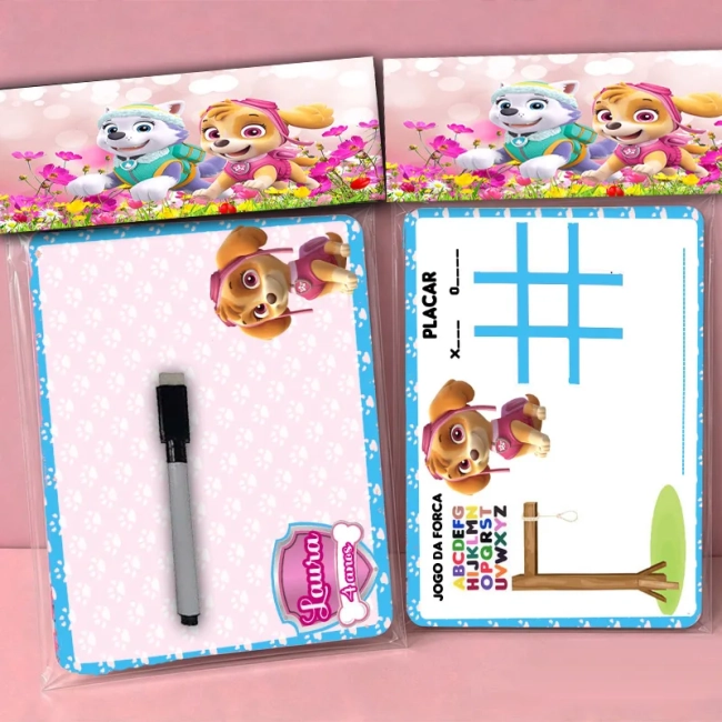 Lousa Magica Personalizada lembrancinhasSkye da Patrulha Canina