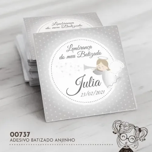 Adesivo Quadrado Anjinho - 00737
