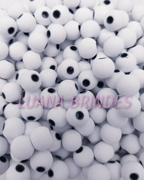 Bolinha Emborrachada Branca 8mm Pct 100 Unidades