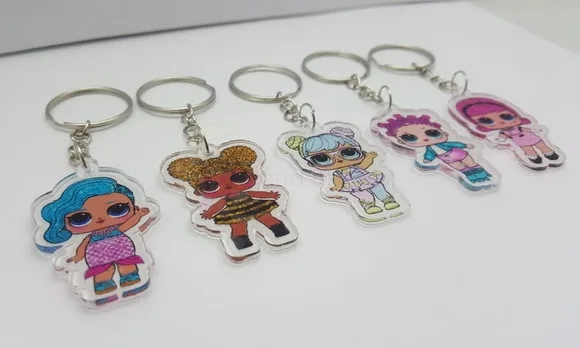 Chaveiros Lol em Acrílico de 4cm Pacote com 30 Unidades