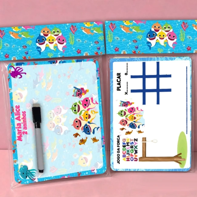 Lousa Magica Personalizada lembrancinhas Baby Shark