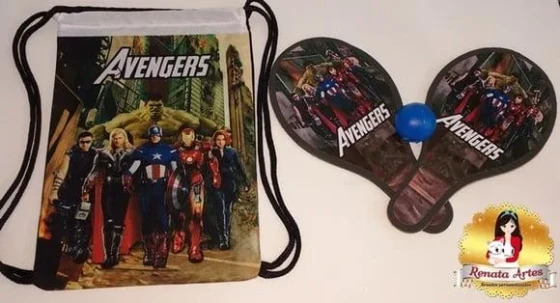 Mochila Ping Pong Tema Avengers