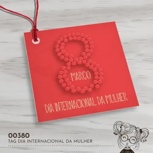 Tag Quadrada Dia Internacional da Mulher - 00380