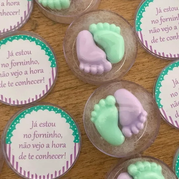 Anúncio Gravidez verde água e lavanda