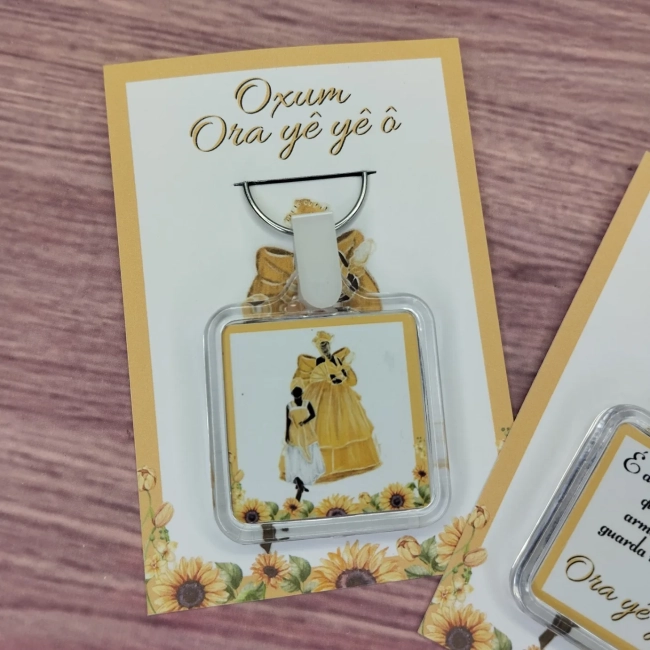 55 Unidades - Chaveiro Orixá Oxum Personalizado Lembrancinhas