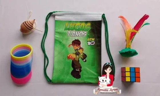 Mochila Brinquedos Retrô Tema Ben 10
