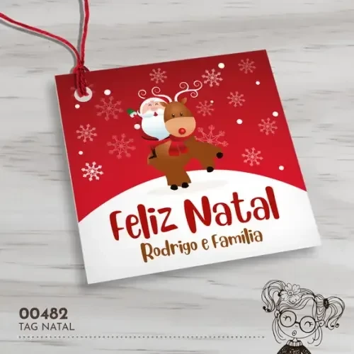 Tag Quadrada Natal - 00482