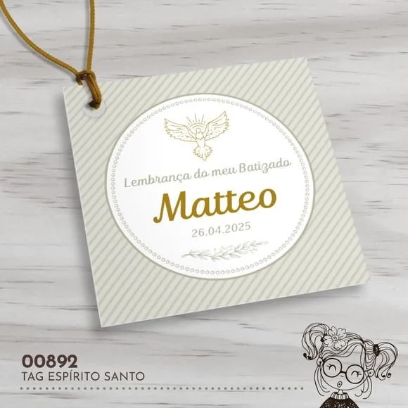 Tag Quadrada Espírito Santo - 00892