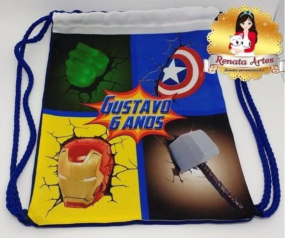 Mochila Personalizada Tema os Vingadores