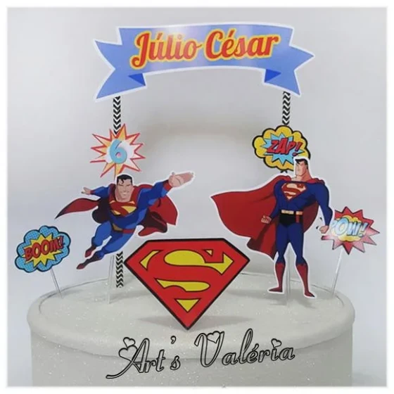 Topo de Bolo Super Homem